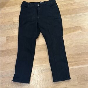 Lee Dark Black Straight Jeans relaxed fit